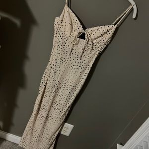 Ivory Cut Out Midi Dress